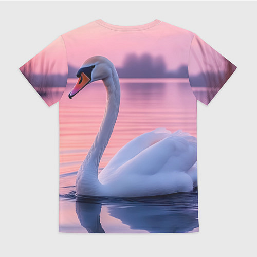 Женская футболка Лебединая элегия / 3D-принт – фото 2