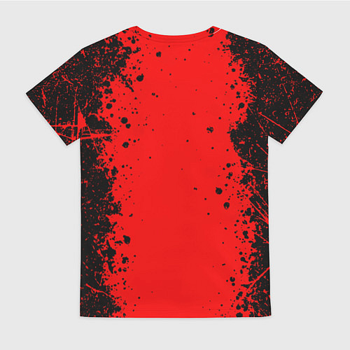 Женская футболка Stalker - черное на красном / 3D-принт – фото 2