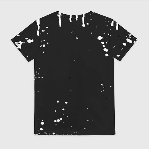 Женская футболка Ювентус белые брызги красок / 3D-принт – фото 2