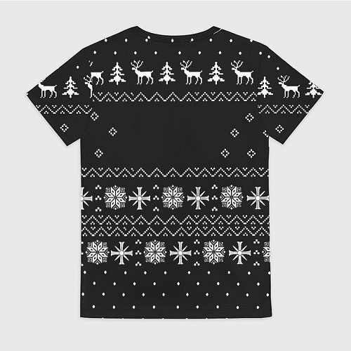 Женская футболка Ювентус новый год текстура / 3D-принт – фото 2