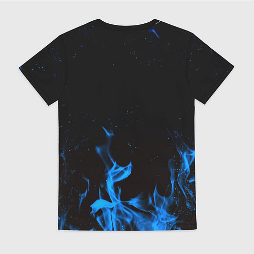 Женская футболка Наполи синий огонь / 3D-принт – фото 2