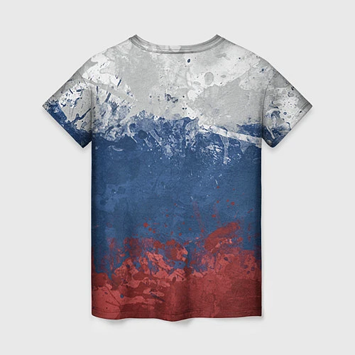 Женская футболка Флаг России / 3D-принт – фото 2