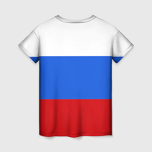 Женская футболка Герб России: триколор / 3D-принт – фото 2