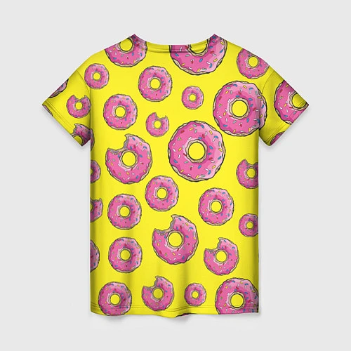 Женская футболка Пончики Гомера / 3D-принт – фото 2