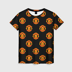 Футболка женская Manchester United Pattern, цвет: 3D-принт