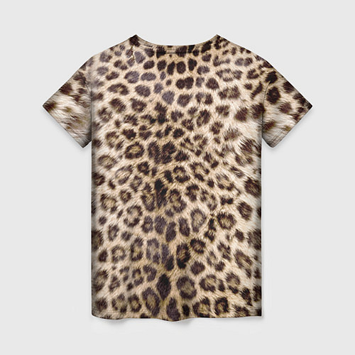 Женская футболка Взгляд леопарда / 3D-принт – фото 2