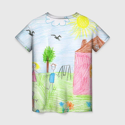Женская футболка Детские рисунки / 3D-принт – фото 2