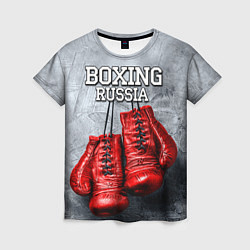 Футболка женская Boxing Russia, цвет: 3D-принт