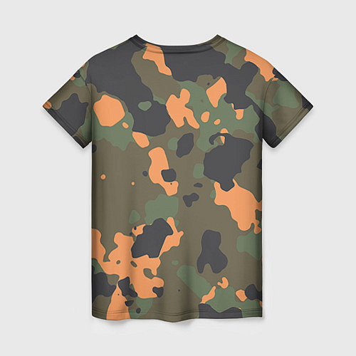 Женская футболка Камуфляж: хаки/оранжевый / 3D-принт – фото 2