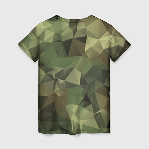 Женская футболка Полигональный камуфляж / 3D-принт – фото 2