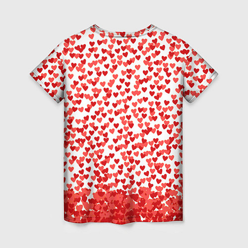 Женская футболка Сердцепад и сердитый кот / 3D-принт – фото 2