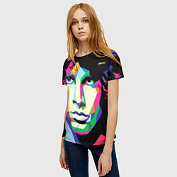Футболка женская Jim morrison, цвет: 3D-принт — фото 2