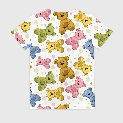 Женская футболка Любимые медвежата / 3D-принт – фото 2