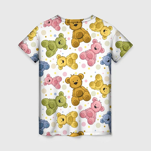 Женская футболка Любимые медвежата / 3D-принт – фото 2
