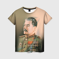 Футболка женская Иосиф Сталин, цвет: 3D-принт