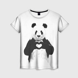 Футболка женская Panda Love, цвет: 3D-принт