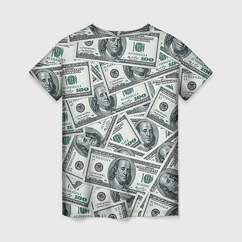 Женская футболка Банкноты / 3D-принт – фото 2