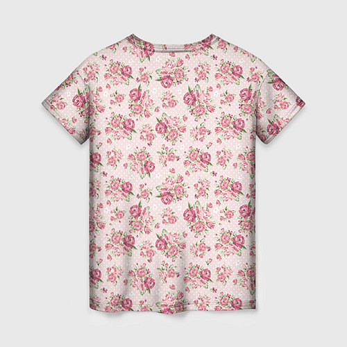 Женская футболка Fashion sweet flower / 3D-принт – фото 2