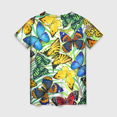 Женская футболка Тропические бабочки / 3D-принт – фото 2