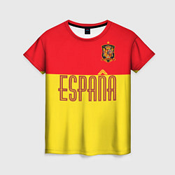 Футболка женская Сборная Испании: Евро 2016, цвет: 3D-принт