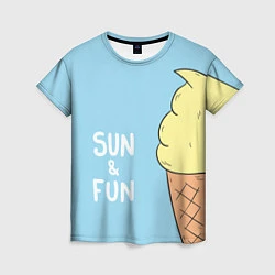 Футболка женская Sun & Fun, цвет: 3D-принт