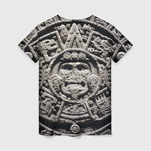 Женская футболка Календарь ацтеков / 3D-принт – фото 2