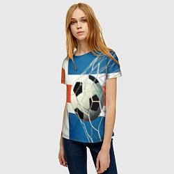 Футболка женская Исландский футбол, цвет: 3D-принт — фото 2