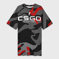 Женская длинная футболка CS:GO Blood Tiger