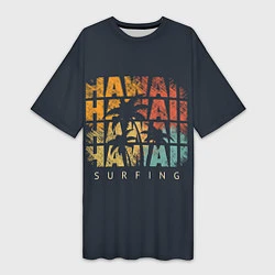Женская длинная футболка Hawaii Surfing