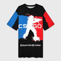 Футболка женская длинная CS:GO Colors, цвет: 3D-принт