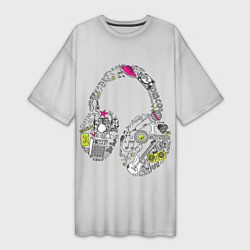 Женская длинная футболка Музыка улиц