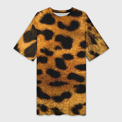Женская длинная футболка Шкура леопарда