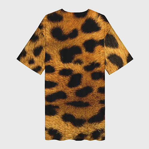Женская длинная футболка Шкура леопарда / 3D-принт – фото 2