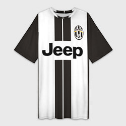 Футболка женская длинная Juventus FC: Jeep, цвет: 3D-принт