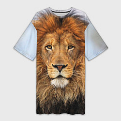 Женская длинная футболка Красавец лев