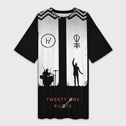 Женская длинная футболка Twenty One Pilots: Lines