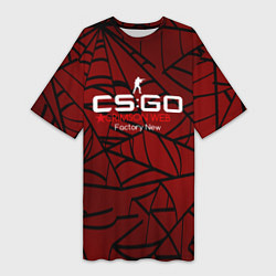 Футболка женская длинная Cs:go - Crimson Web Style Factory New Кровавая пау, цвет: 3D-принт