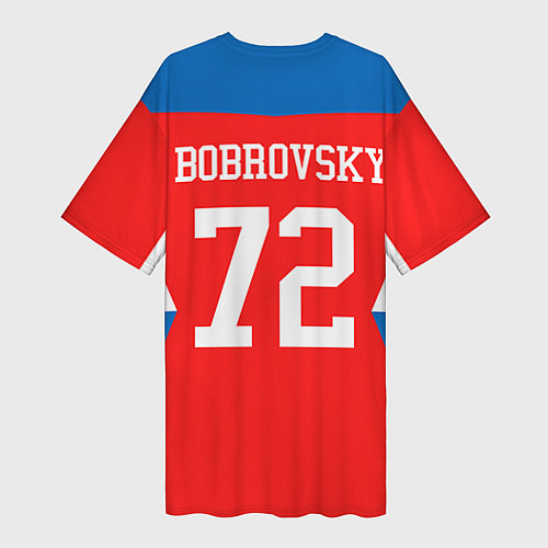 Женская длинная футболка Сборная РФ: #72 BOBROVSKY / 3D-принт – фото 2