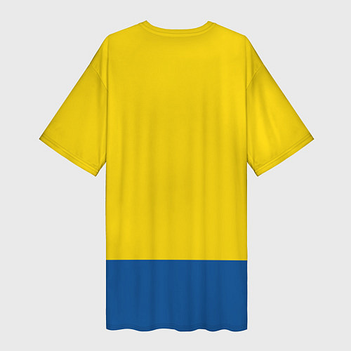 Женская длинная футболка Сборная Швеции: домашняя форма / 3D-принт – фото 2