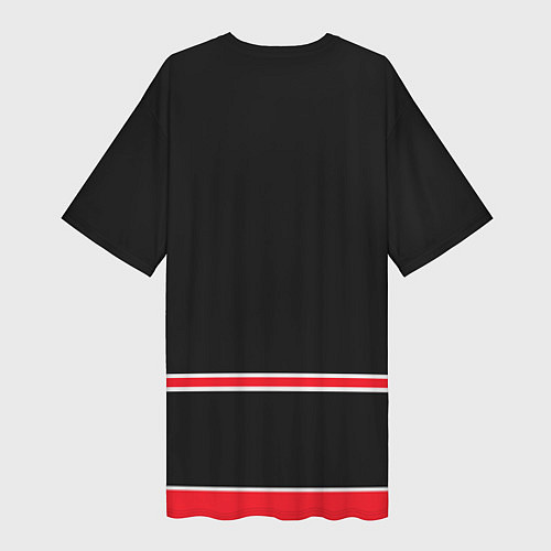 Женская длинная футболка New Jersey Devils / 3D-принт – фото 2