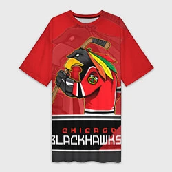 Женская длинная футболка Chicago Blackhawks