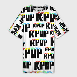Женская длинная футболка K-pop Pattern