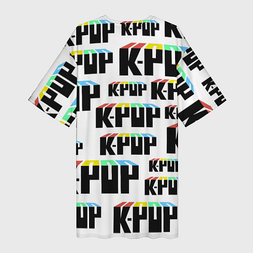 Женская длинная футболка K-pop Pattern / 3D-принт – фото 2