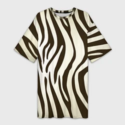Женская длинная футболка Шкура зебры