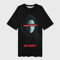 Женская длинная футболка Mr Robot