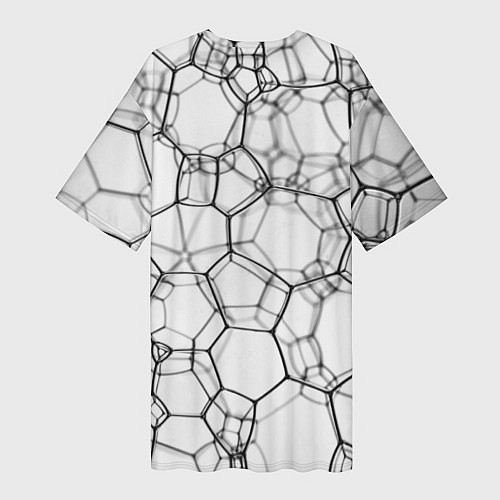 Женская длинная футболка Пузыри / 3D-принт – фото 2