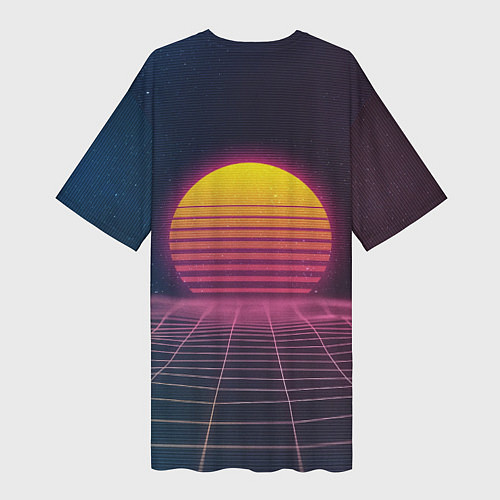 Женская длинная футболка Vapor Sunrise / 3D-принт – фото 2
