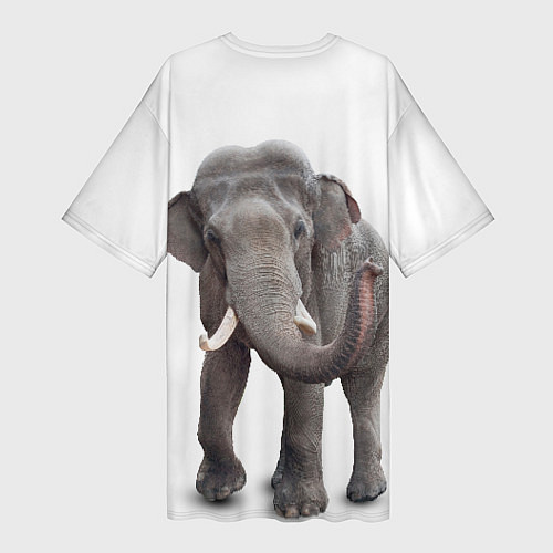 Женская длинная футболка Большой слон / 3D-принт – фото 2