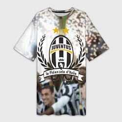 Женская длинная футболка Juventus5