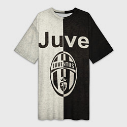 Футболка женская длинная Juventus6, цвет: 3D-принт